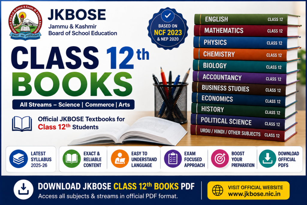 jkbose class 12th books